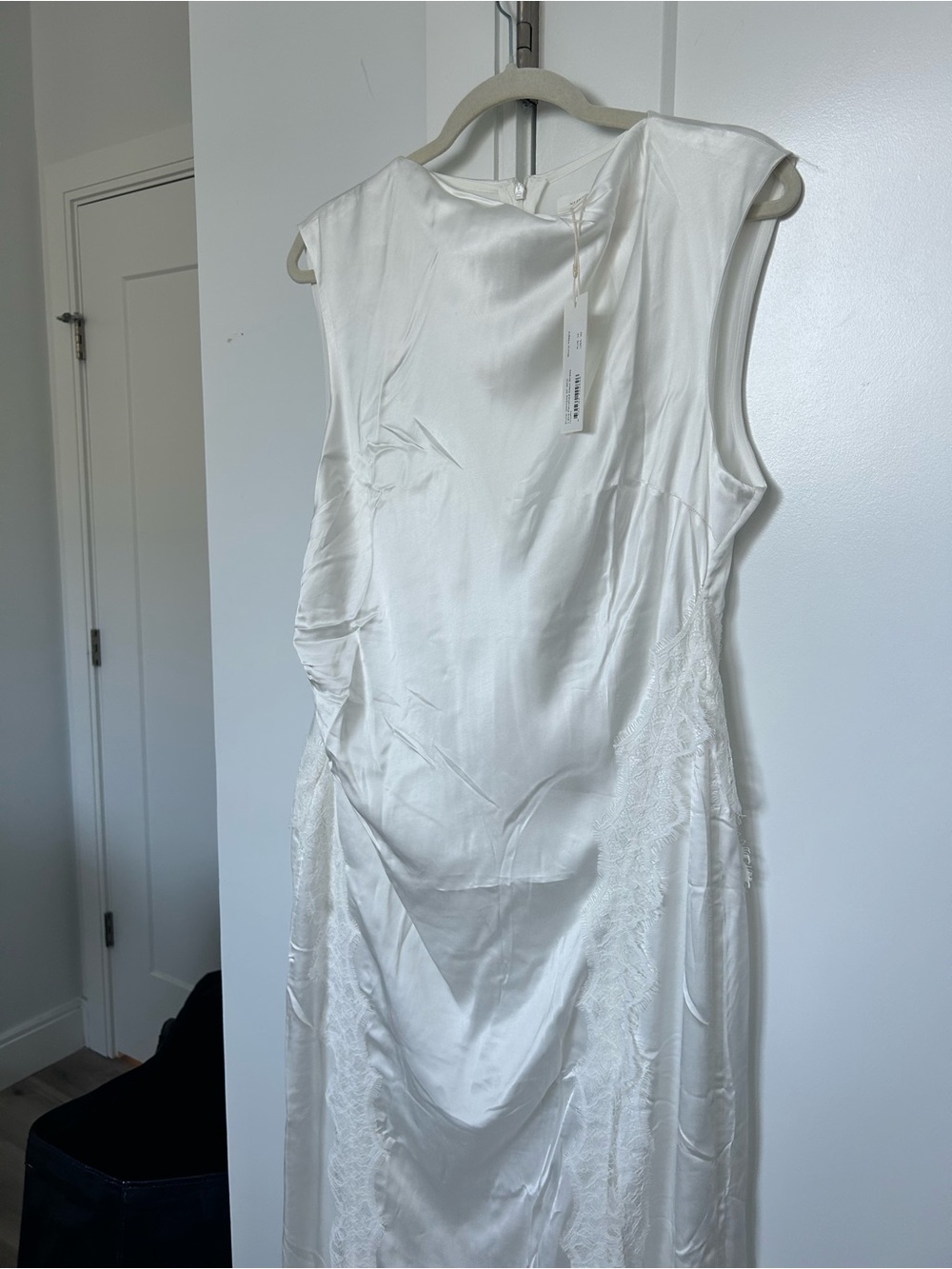 Shona Joy Allegra Ivory Lace-Trim Maxi Dress NWT size 10 - Picture 6 of 9